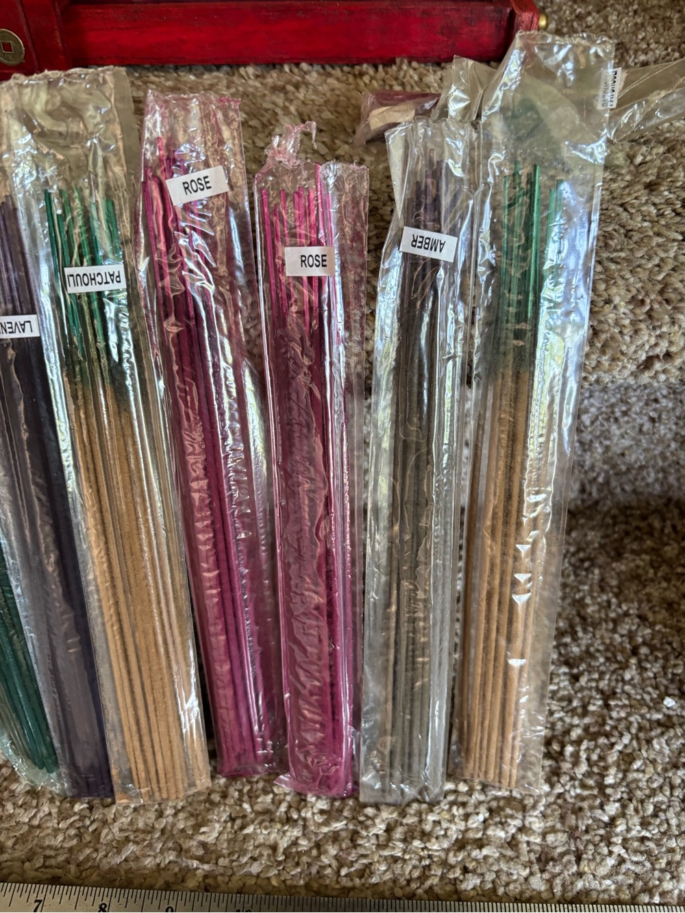 Assorted Scented Incense Stick Collection with Red Wooden Box - Picture 6 of 8